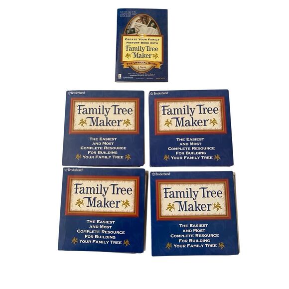 Family Tree Maker Volumes 1 To 4 Broderbund Genealogy CD Rom Set 42 Discs - Picture 1 of 11